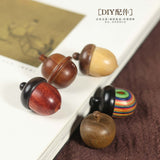 1pc Ebony acorn can be twisted to open safflower pear hazelnut DIY accessories pinecone pendant keychain car hanging decoration wishing bottle