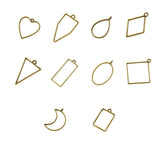 10 styles of 7-color alloy geometric border pendants DIY resin oil drip jewelry accessories U051