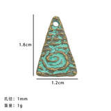 10pc Alloy DIY jewelry accessories, ancient green and smudged green earrings, pendants, creative bracelets, necklaces, small pendants