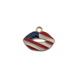 1 American Independence Day USA flag pendant DIY earrings, star cross flag alloy resin pendant