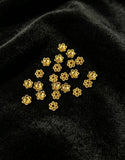 5.6mm 100-piece alloy golden hollowed-out plum blossom petal spacer DIY jewelry accessory h6006