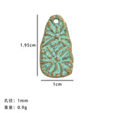 10pc Alloy DIY jewelry accessories, ancient green and smudged green earrings, pendants, creative bracelets, necklaces, small pendants