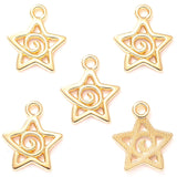 DIY alloy jewelry accessories, hollowed-out five-pointed star pendants. They can be used as decorative pendants for bracelets, keychains and other ornaments. ef4769