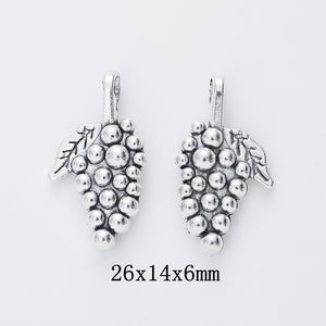 10pcs antiqued bronze color grape fruit design charms EF0620