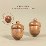 1pc Ebony acorn can be twisted to open safflower pear hazelnut DIY accessories pinecone pendant keychain car hanging decoration wishing bottle