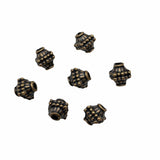 8mm irregular alloy spacer beads, vintage bracelet stringing accessories.