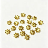 11.6mm 50-piece alloy golden eight-petaled flower base bead spacer jewelry accessory h6011