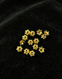6.2mm 100-piece alloy golden sand gold crown flower base, bead spacer accessory h6009
