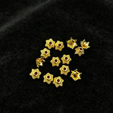 6.2mm 100-piece alloy golden sand gold crown flower base, bead spacer accessory h6009