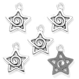 DIY alloy jewelry accessories, hollowed-out five-pointed star pendants. They can be used as decorative pendants for bracelets, keychains and other ornaments. ef4769