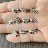 20pc Antique silver, antique gold, antique bronze, tulip-shaped flower hat, beaded flower hat
