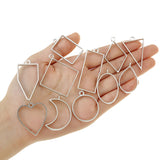 10 styles of 7-color alloy geometric border pendants DIY resin oil drip jewelry accessories U051
