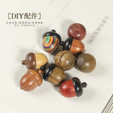 1pc Ebony acorn can be twisted to open safflower pear hazelnut DIY accessories pinecone pendant keychain car hanging decoration wishing bottle