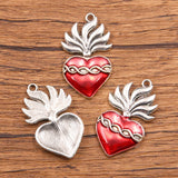 11 European and American cross-border personality retro gothic peach heart wings alloy earrings necklace jewellery accessories