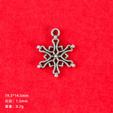 DIY jewelry accessories, vintage alloy jewelry, antique silver jewelry, Santa Claus, snowflakes, Christmas tree pendant ornaments.