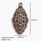 2pc Vintage alloy jewelry pendant with irregular pattern tag, DIY necklace pendant accessory