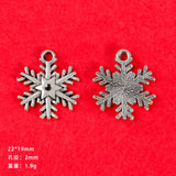 DIY jewelry accessories, vintage alloy jewelry, antique silver jewelry, Santa Claus, snowflakes, Christmas tree pendant ornaments.
