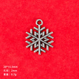 DIY jewelry accessories, vintage alloy jewelry, antique silver jewelry, Santa Claus, snowflakes, Christmas tree pendant ornaments.