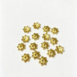 11.6mm 50-piece alloy golden eight-petaled flower base bead spacer jewelry accessory h6011