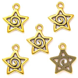 DIY alloy jewelry accessories, hollowed-out five-pointed star pendants. They can be used as decorative pendants for bracelets, keychains and other ornaments. ef4769