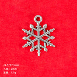 DIY jewelry accessories, vintage alloy jewelry, antique silver jewelry, Santa Claus, snowflakes, Christmas tree pendant ornaments.