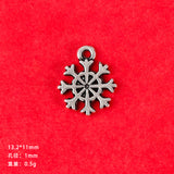 DIY jewelry accessories, vintage alloy jewelry, antique silver jewelry, Santa Claus, snowflakes, Christmas tree pendant ornaments.