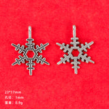 DIY jewelry accessories, vintage alloy jewelry, antique silver jewelry, Santa Claus, snowflakes, Christmas tree pendant ornaments.