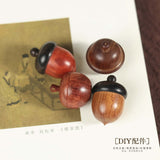 1pc Ebony acorn can be twisted to open safflower pear hazelnut DIY accessories pinecone pendant keychain car hanging decoration wishing bottle