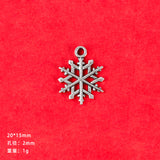 DIY jewelry accessories, vintage alloy jewelry, antique silver jewelry, Santa Claus, snowflakes, Christmas tree pendant ornaments.