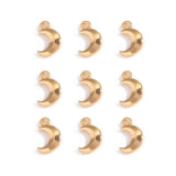 50pcs 5 colors alloy small moon Charm For DIY Necklace Bracelet Earrings Pendant Jewelry Crafts Making Accessories 11*7mm L639