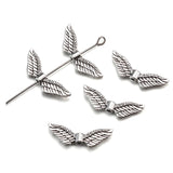 20pcs 6 colors shaped Angel Wings Spacer Bead Charms Jewelry Making DIY Jewelry accessories Handmade Craft 24*8mm R239