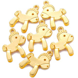 10PCS 22*17mm 7 Colors 3D animal Charms Alloy horse Pendants For DIY necklace Bracelet Handmade Jewelry Accessories Making