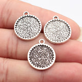 10pcs 20x18mm Antique Silver Color Flower Charms For DIY Jewelry Making