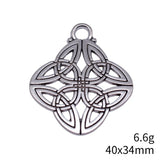 2pcs 40x34mm 2 Colors Antique Silver Color Antique Gold Color Triquetra Knot Charms For DIY Jewelry Making