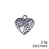 10pcs 19x17mm 2 Colors Antique Bronze Color Antique Silver Color Made With Love Heart Charms For DIY Jewelry Making