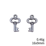 40pcs 16x9mm 2 Colors Antique Bronze Color Antique Silver Color Small Key Charms For DIY Jewelry Making