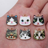 10pcs 16x17mm Kc Gold Color Cat Charms For DIY Jewelry Making