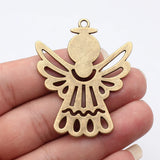 2pcs 57x46mm 5 Colors Angels Watching Over Me Charms For DIY Jewelry Making