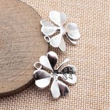 5pcs 28x26mm Kc Gold Color Good Luck Four-Leaf Clover Charms For DIY Jewelry Making
