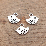40pcs 11x9.8x1mm 2 Colors Antique Bronze Color Antique Silver Color Bird Charms For DIY Jewelry Making