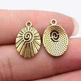 20pcs 20x13mm 2 Colors Antique Silver Color Antique Gold Color Radial Swill Charms For DIY Jewelry Making