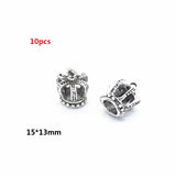 2-40pcs Ancient silver Alloy Loose Spacer Beads Gold Silver Crown Beads for Jewelry Making DIY Bracelet Handmade Accessories