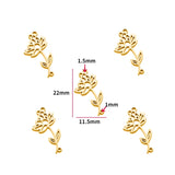 2pcs 12 styles Stainless Steel Flowers Charms Connection For Bracelets DIY Jewelry Making Supplies Jewelry Connector Bulk W433