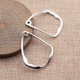 10pcs 41x33mm 3 Colors Hollowed-Out Geometric Teardrop Pendant
