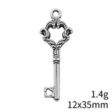 5pcs 12x35mm 2 Colors Antique Bronze Color Antique Silver Color Key Charms For DIY Jewelry Making