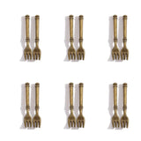 50pcs 6 Colors Mini tableware Spoon fork Dining knife Charms DIY Clothing luggage accessories Jewelry Making 21*3mm J511