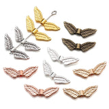 20pcs 6 colors shaped Angel Wings Spacer Bead Charms Jewelry Making DIY Jewelry accessories Handmade Craft 24*8mm R239