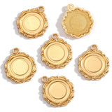 10pcs round Necklace Charm DIY Setting Cabochon Cameo Base Tray Bezel Blank Fit 14mm Cabochons Jewelry Making C96