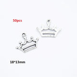 2-40pcs Ancient silver Alloy Loose Spacer Beads Gold Silver Crown Beads for Jewelry Making DIY Bracelet Handmade Accessories