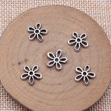 50pcs 11x11mm Antique Silver Color Bead Caps Pendant For DIY Jewelry Making Handmade Jewelry Craft Findings